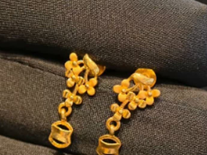 Gold drop earrings